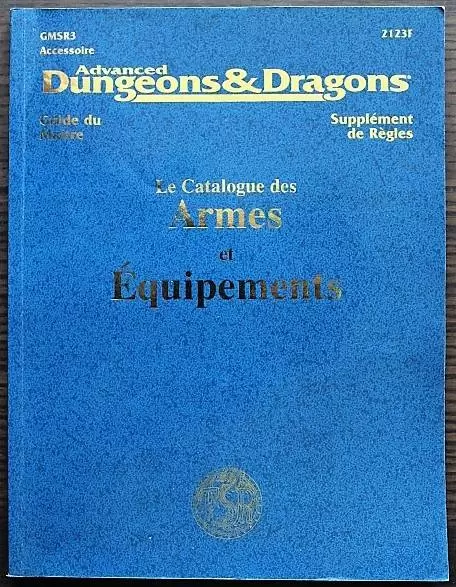 Advanced Dungeons & Dragons - 2ème édition - Le catalogue des armes et équipements