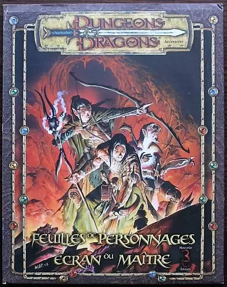D&D 3eme édition - Feuilles de personnages et écran du maître