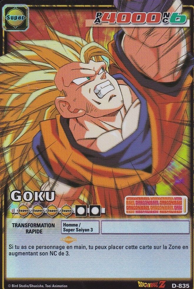 D835 carte Dragon Ball D835 Dragon Ball Cartes à Jouer et à