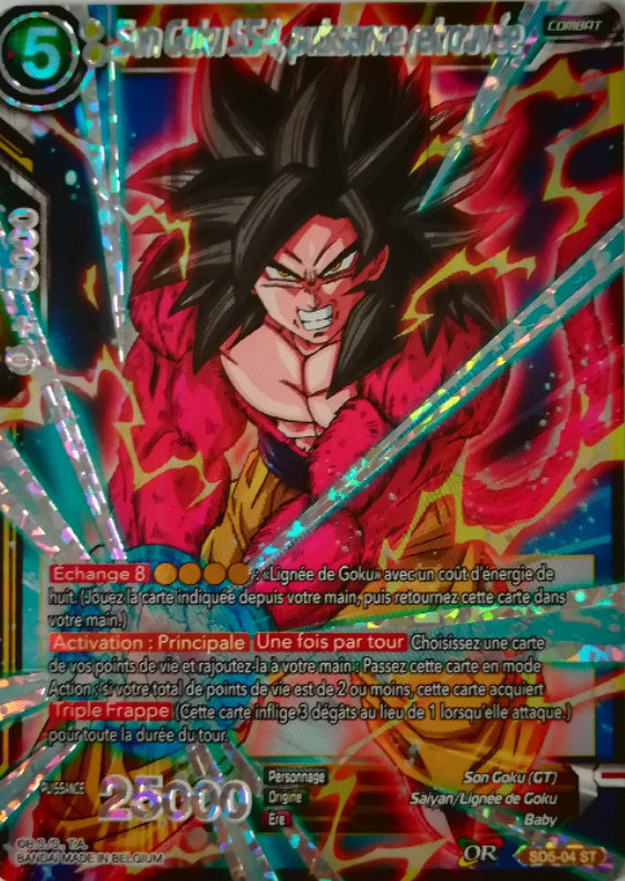 Son Goku  SS4 puissance retrouv e Foil carte  Dragon 