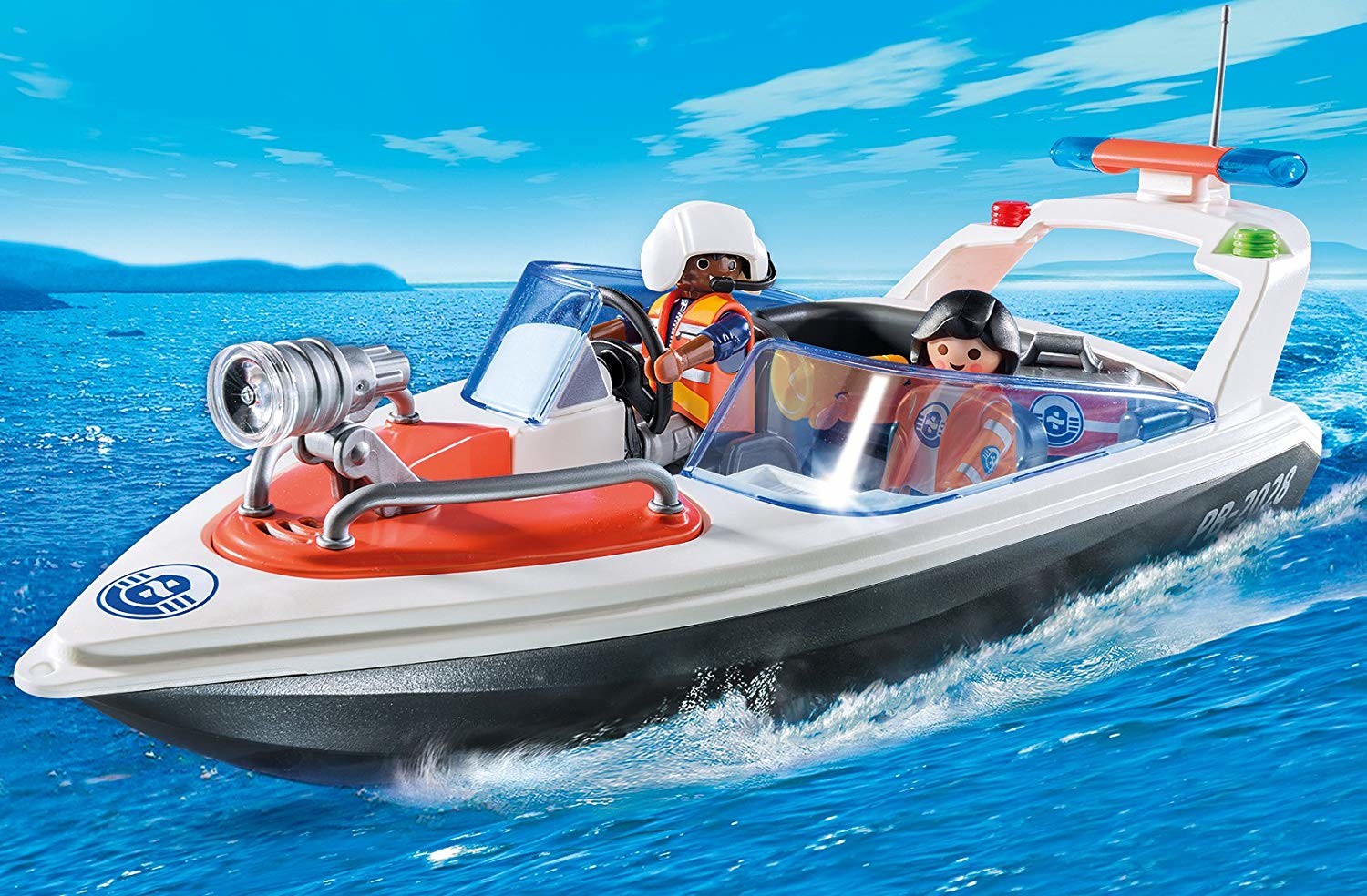 playmobil city action rescue boat