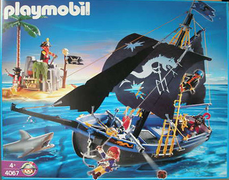 Black corsair schooner with island Pirate Playmobil 4067