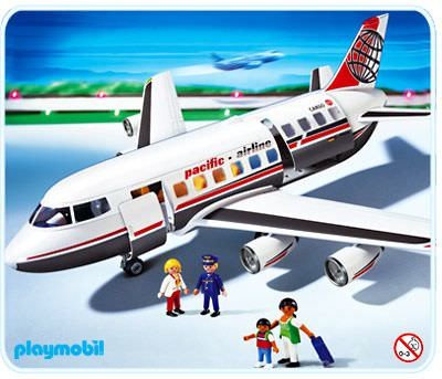 playmobil airport and airplane