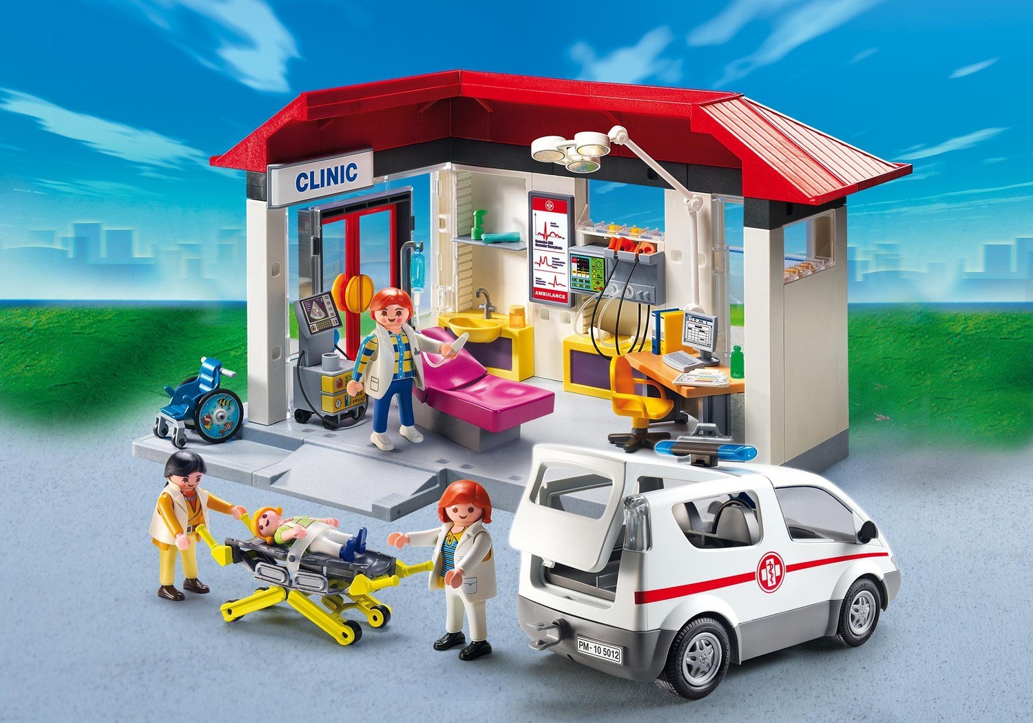 Centre Medical Et Ambulance Playmobil Hopital Sauveteurs 5012