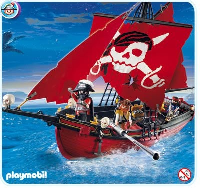 bateau rouge playmobil