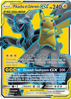 Pikachu Et Zekrom Gx Escouade Carte Pokémon 162181 Duo De