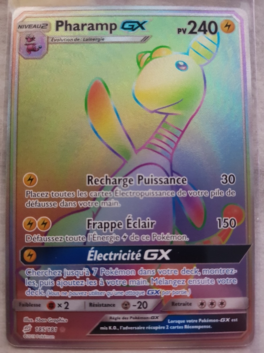 Pharamp Gx Carte Pokémon 185181 Duo De Choc