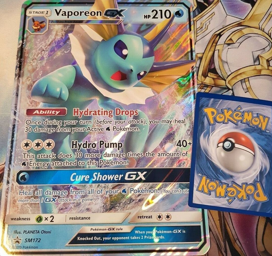 Vaporeon Gx Jumbo Jumbo Cards Xxl Pokemon Card Sm172