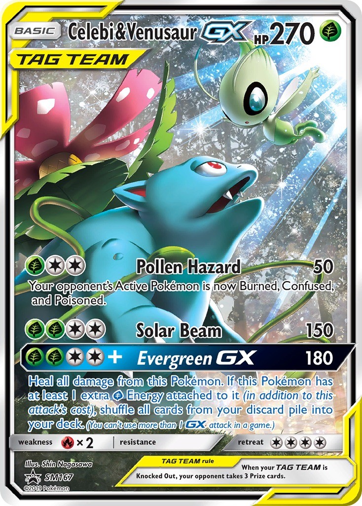 Celebi Venusaur Gx Tag Team Sun Moon Promos Pokemon Card Sm167