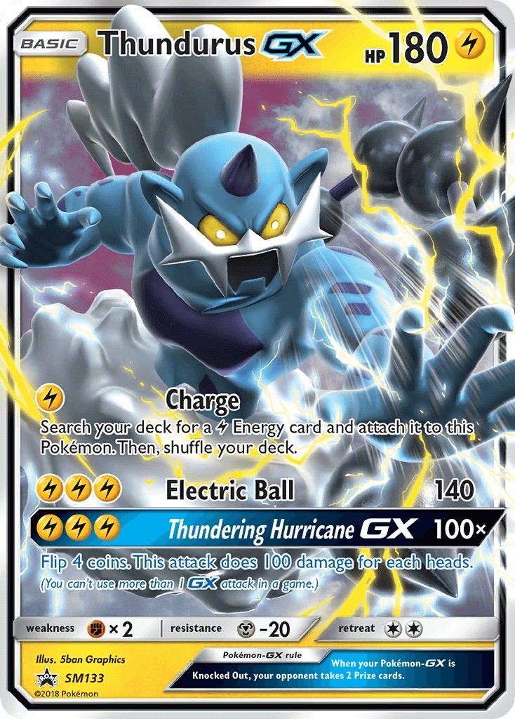 Thundurus Gx Sun Moon Promos Pokémon Card Sm133