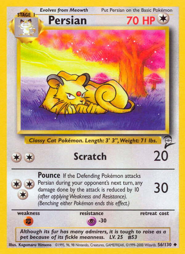 Persian Base Set 2 Pokémon Card 56130