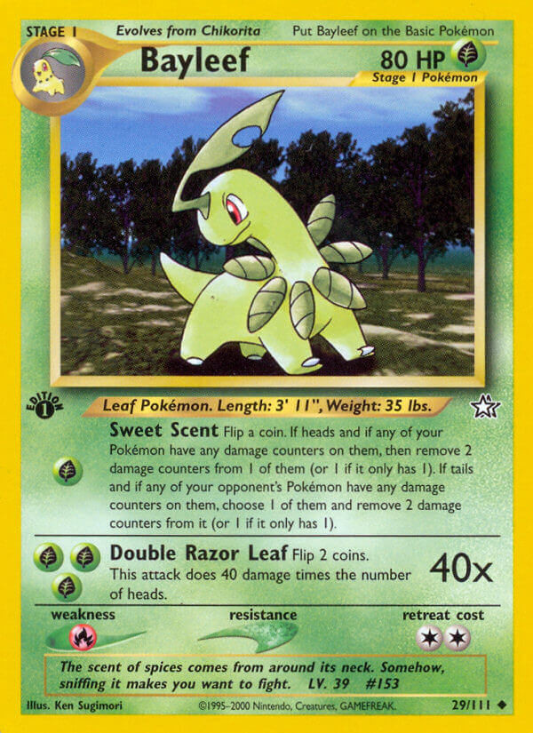 Bayleef Edition 1 Neo Genesis Pokémon Card 29111