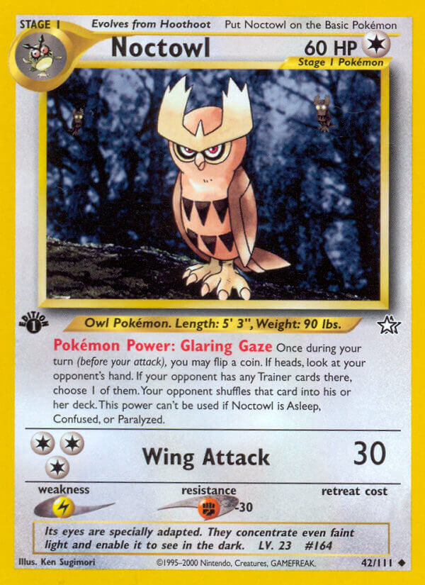 Noctowl Edition 1 Neo Genesis Pokémon Card 42111