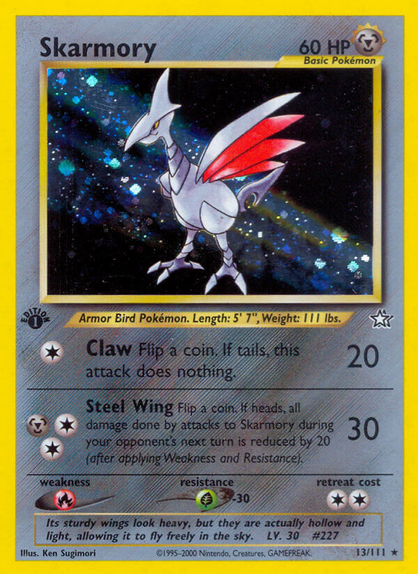 Skarmory Edition 1 Holo Neo Genesis Pokémon Card 13111