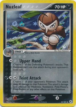 Nuzleaf Holo Ex Hidden Legends Pokémon Card 45101