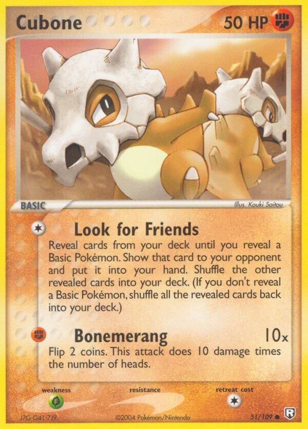 Cubone Ex Team Rocket Returns Pokémon Card 51109