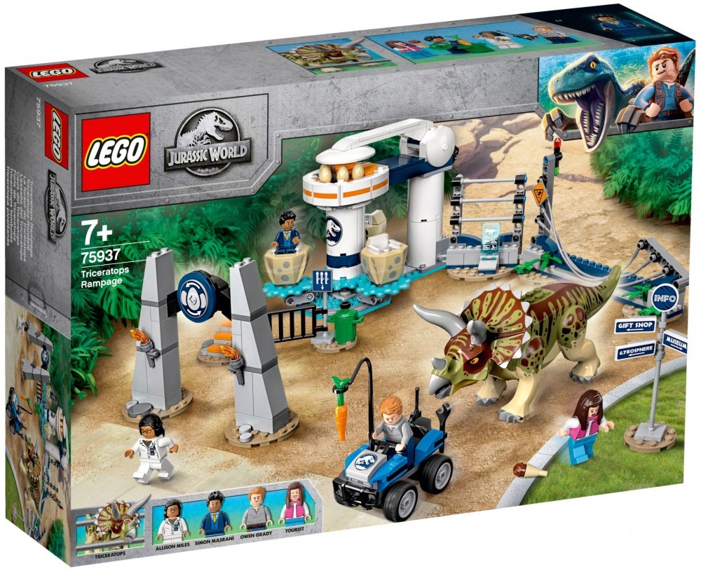 Triceratops Rampage Lego Jurassic World Set 75937