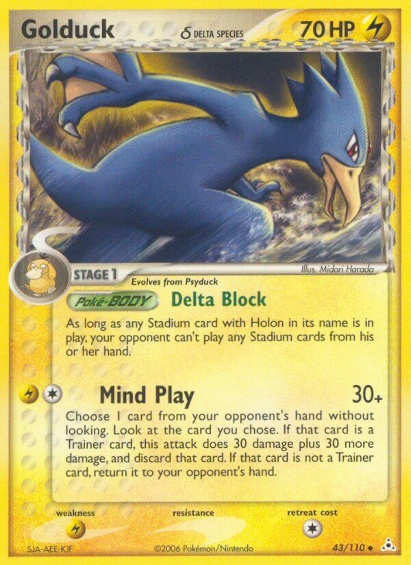 Golduck Ex Holon Phantoms Pokémon Card 43110