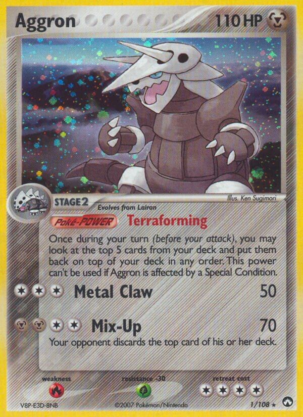 Aggron Holo Ex Power Keepers Pokémon Card 1108