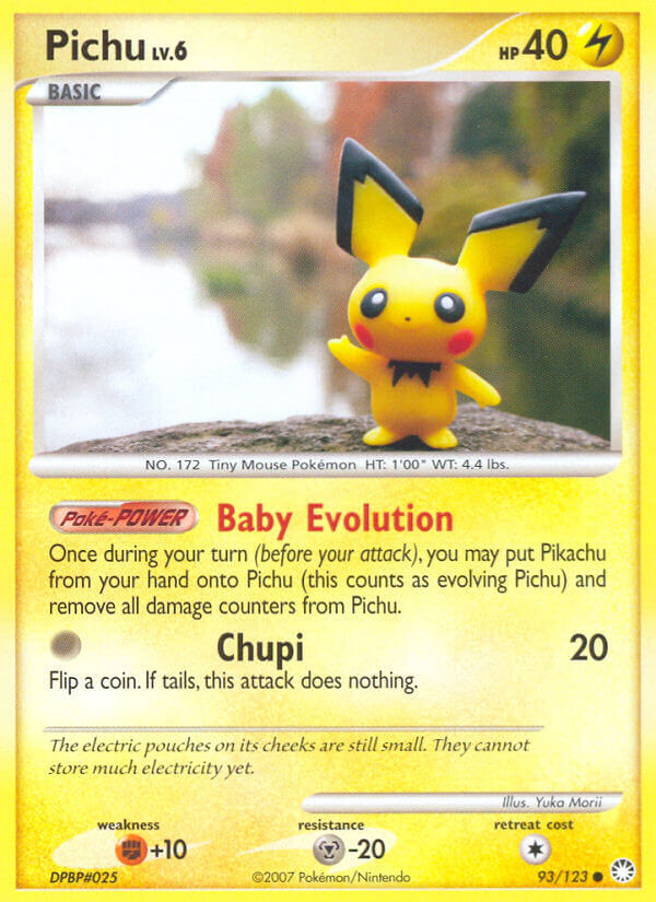 Pichu Mysterious Treasures Pokémon Card 93123