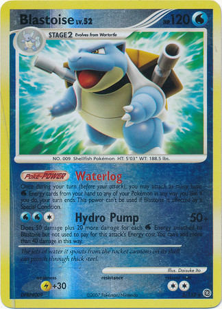 Blastoise Reverse Secret Wonders Pokémon Card 2132