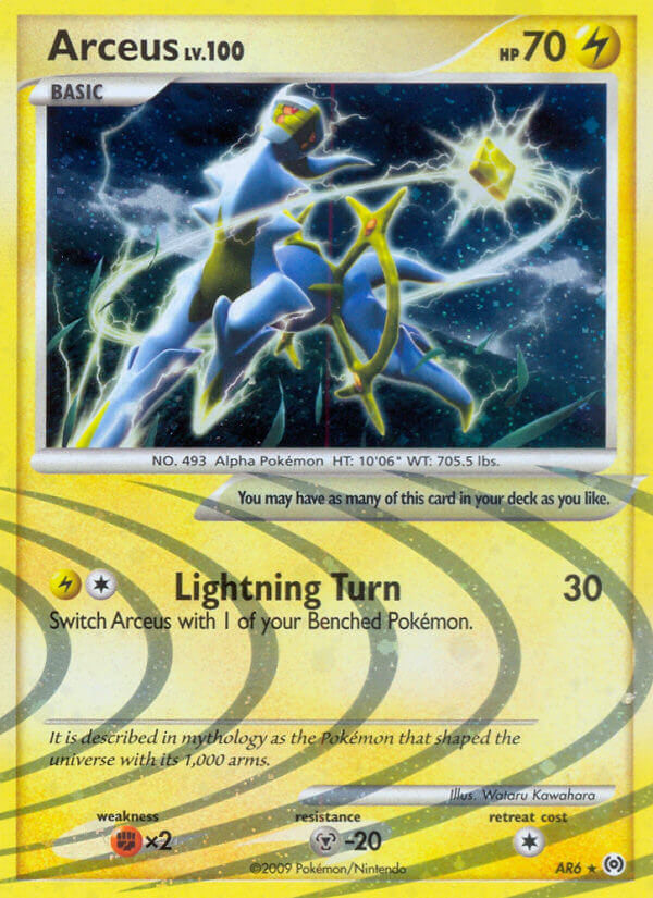 Arceus Holo Platinum Arceus Pokémon Card Ar6