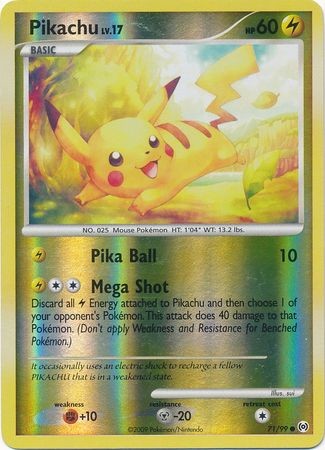 Pikachu Reverse Platinum Arceus Pokémon Card 7199