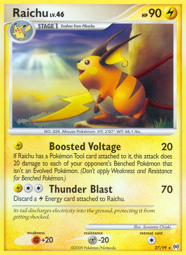 Raichu Platinum Arceus Pokémon Card 2799