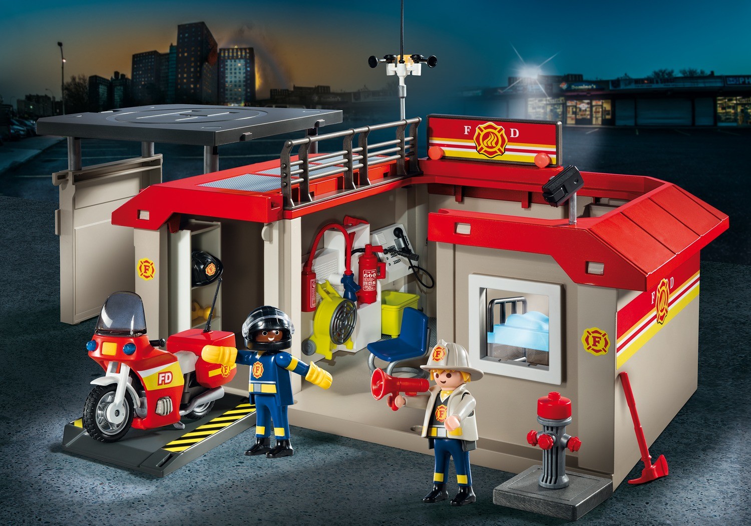 playmobil caserne des pompiers