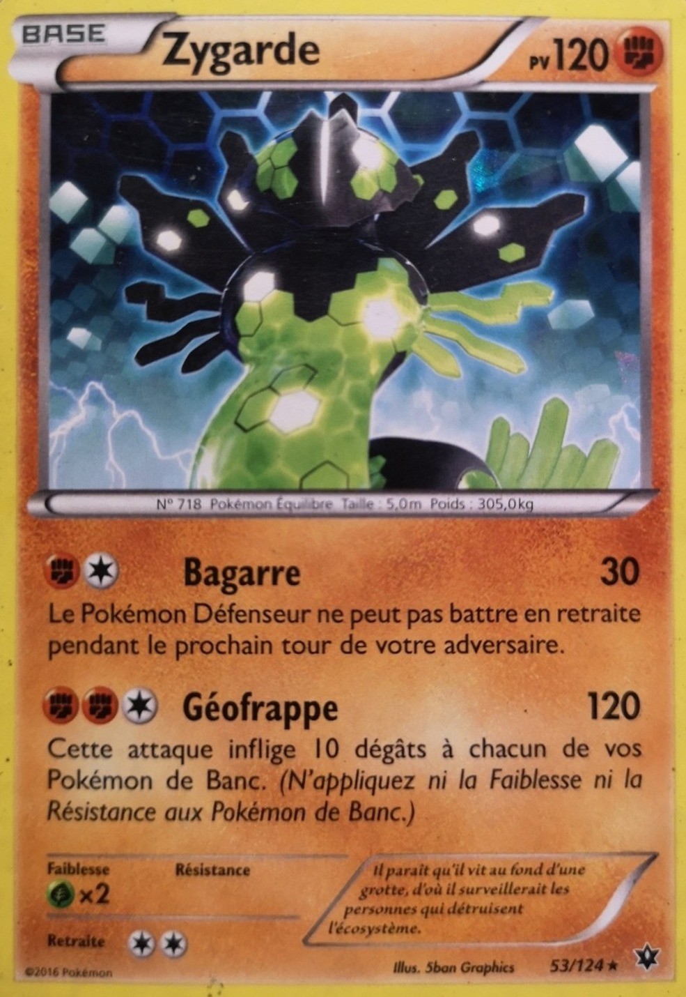 Zygarde Holographique Mosaique Carte Pokémon 53 124 Pokémon Xy Impact