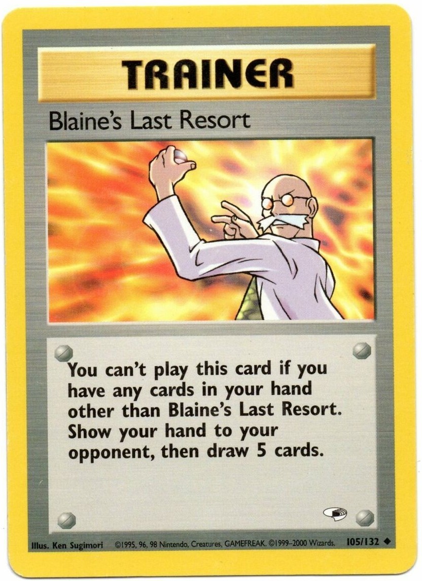 Blaines Last Resort Gym Heroes Pokémon Card 105132