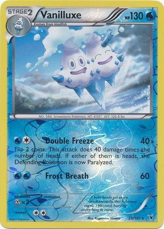 Vanilluxe Reverse Noble Victories Pokémon Card 29101