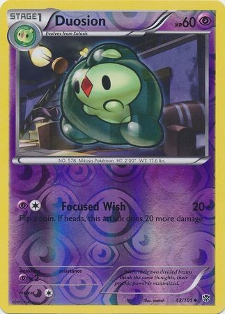 Duosion Reverse Plasma Blast Pokémon Card 43101