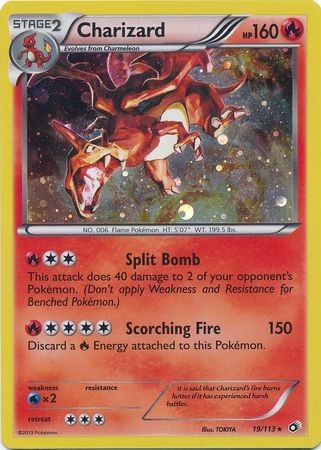 Charizard Cosmos Holo - Legendary Treasures Pokémon card 19/113