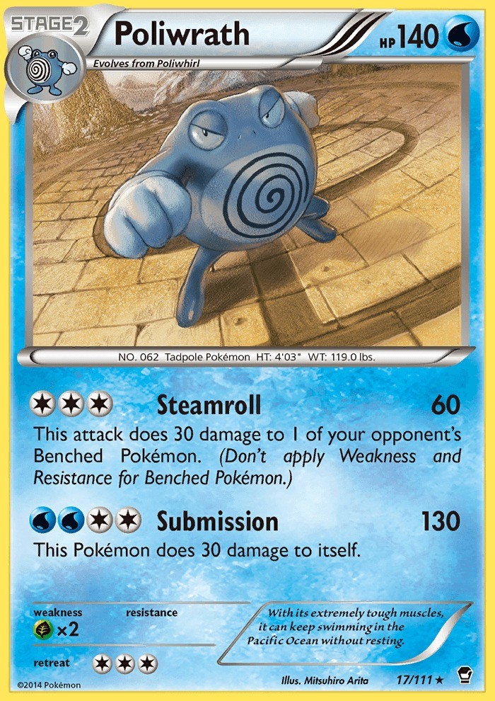 Poliwrath Holo Xy Furious Fists Pokémon Card 17111