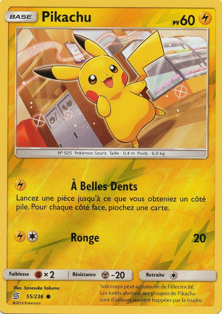 Pikachu Reverse - Carte Pokémon 55/236 Harmonie Des Esprits