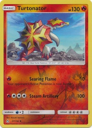 Turtonator Reverse Ultra Prism Pokemon Card 27 156