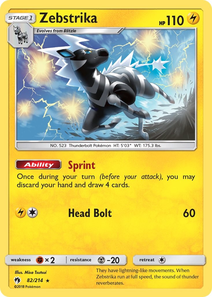 Zebstrika Lost Thunder Pokémon Card 82214