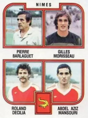 Football 83 - Pierre Barlaguet / Gilles Morisseau / Roland Decilia / Abdel Aziz Mansouri - Nimes