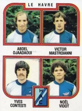Football 83 - Abdel Djaadaoui / Victor Mastroianni / Yves Contesti / Noël Vidot - Le Havre