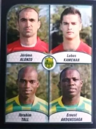 Foot 2010 - Championnat de France de L1 et L2 - Jérome Alonzo / Lubos Kamenar / Ibrahim Tall / Ernest Akouassaga - FC Nantes
