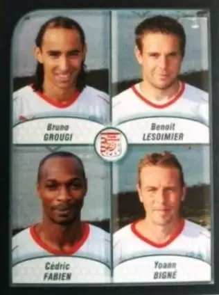 Foot 2010 - Championnat de France de L1 et L2 - Bruno Grougi / Benoît Lesoimier / Cédric Fabien / Yoann Bigne - Stade Brestois 29