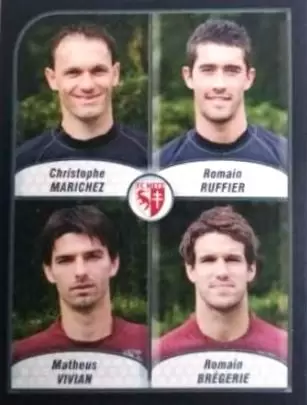Foot 2010 - Championnat de France de L1 et L2 - Christophe Marichez / Romain Ruffier / Matheus Vivian / Romain Brégerie - FC Metz