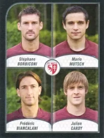 Foot 2010 - Championnat de France de L1 et L2 - Stéphane Borbiconi / Mario Mutsch / Frédéric Biancalani / Julien Cardy - FC Metz
