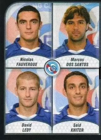 Foot 2010 - Championnat de France de L1 et L2 - Nicolas Fauvergue / Marcos Dos Santos / David Ledy / Seid Khiter - RC Strasbourg