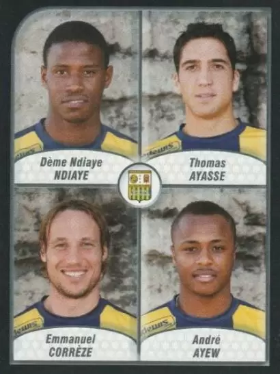 Foot 2010 - Championnat de France de L1 et L2 - Dème Ndiaye Ndiaye / Thomas Ayasse / Emmanuel Corrèze / André Ayew - AC Arles-Avignon