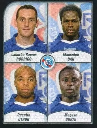 Foot 2010 - Championnat de France de L1 et L2 - Lacerba Ramos Rodrigo / Mamadou Bah / Quentin Othon / Magaye Gueye - RC Strasbourg