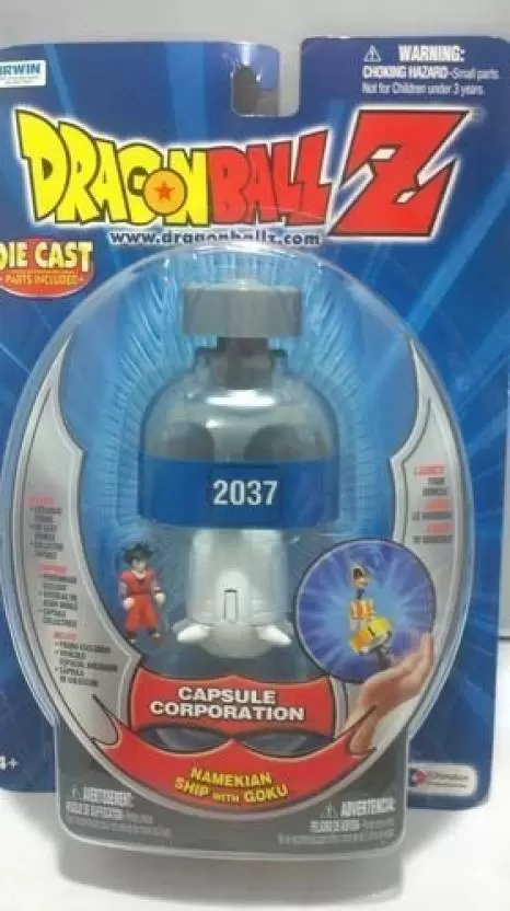 Irwin Toy - Capsule corporation - Namekian Ship with Goku (Die Cast)