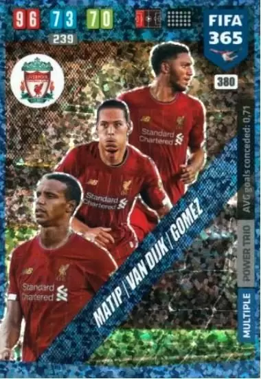 FIFA 365 : 2020 Adrenalyn XL - Joel Matip / Virgil van Dijk / Joe Gomez - Liverpool