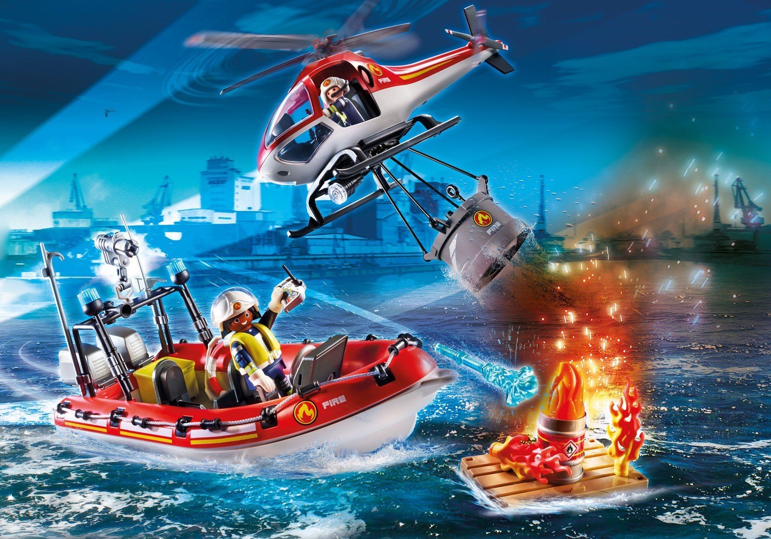 playmobil fire boat